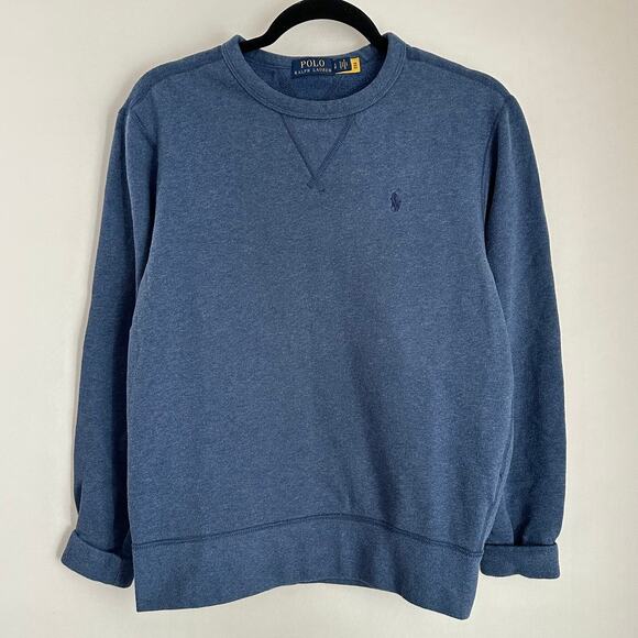 Polo Ralph Lauren Men's Classic‎ Pony Cotton Crewneck Pullover Sweater Blue S - Picture 1 of 6
